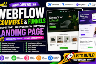 build webflow ecommerce perspective funnels convertflow heyflow landing page