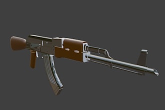 create game ready 3d weapons, items and objects for roblox projects