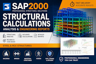 do sap2000 structural calculations, analysis and detailed engineering reports