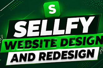 sellfy website design and redesign shopify store design