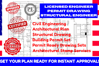 licensed engineer permit drawing structural engineer pe stamp florida washington