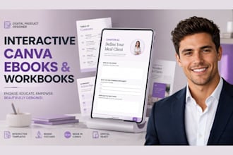 design interactive lead magnet, canva ebook, and workbook template in canva