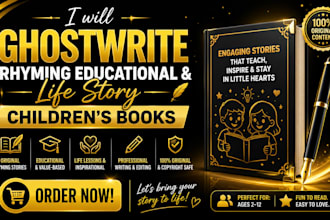 ghostwrite rhyming educational life story creation children book writing editing
