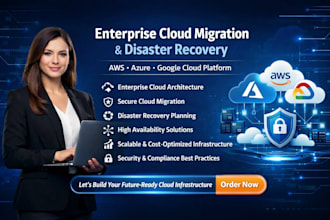 architect enterprise cloud migration with disaster recovery on aws azure gcp
