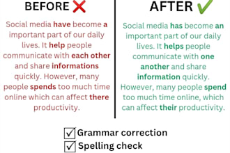 proofread and edit essays, articles, and documents