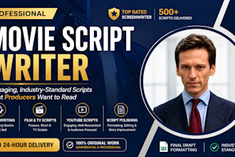 write movie script writing screenplay film script tv series comedy script