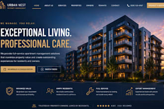 wix property management website rental apartment management website