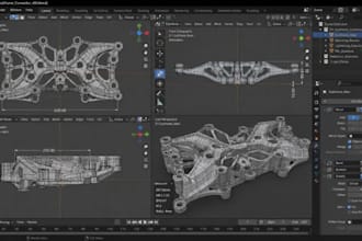 automotive part modeling, ev component cad, cnc machining cad modeling