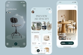build a ar app, vr app, education vr app, ar interior design, store ar app