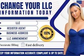 change the registered agent address and llc name change with secretary state