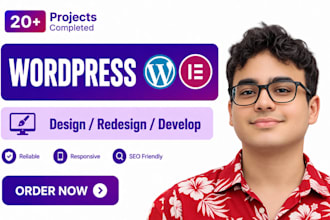 design, redesign elementor website, wordpress website