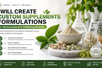 create custom supplements formulations for nutraceutical and wellbeing brands
