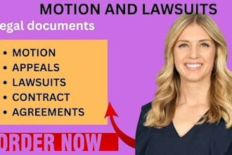 review legal motion, legal complaint, legal appeal, lawsuit, legal letters