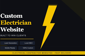 build a custom electrician website and electrical service business website