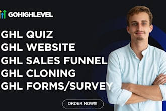 clone ghl website, create ghl surveys, quiz form, ghl sales funnel, ghl expert
