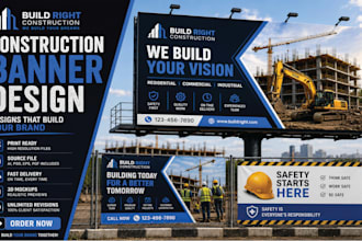 design real estate, construction banner ,health care sign and event signage