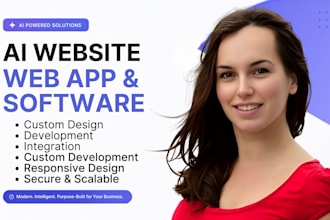 do custom ai business website design development ai web app software development