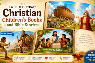 illustrate christian childrens books and bible stories