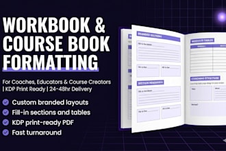 format your workbook, planner or course book for KDP print
