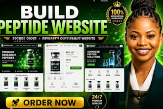 build peptide website reseach peptide supplement website nutraceutical store