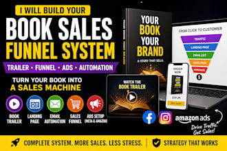 build book sales funnel and automated book marketing system for authors
