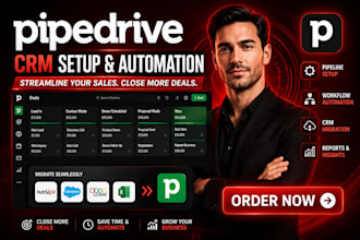 setup pipedrive CRM, sales pipeline automation and CRM migration