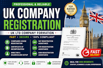 register USA llc and UK ltd company formation and ein number
