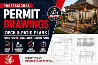 do deck permit drawings patio porch and architectural plans