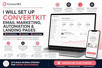 setup convertkit email marketing converkit automation convertkit landing page