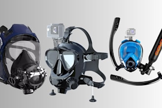 do 3d full face diving mask, scuba diving mask, snorkeling mask, product design