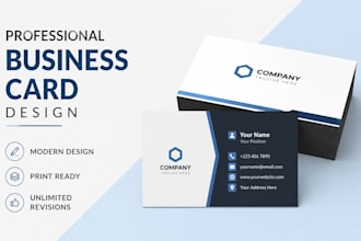 design a professional business capability statement  and business card