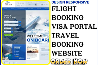 design flight booking, visa application, travel booking website