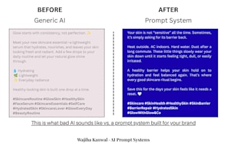 design a professional ai prompt system for your brand voice and content