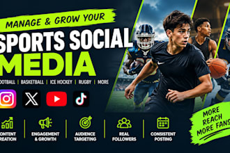 manage social media for football clubs, sports teams, brands, academies, players