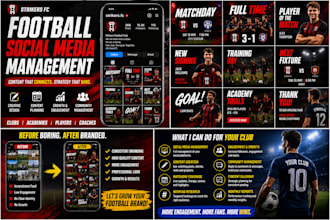manage social media for football clubs, academies and players