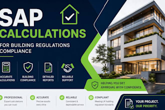 provide sap calculation for building regulations compliance report, uk building