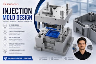design plastic injection molds and manufacturing ready 3d cad parts