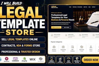 build a legal template store, contract shop, notary forms, law docs