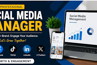 be your social media manger and grow your online presence