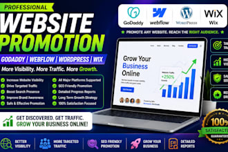 do godaddy website promotion webflow promotion wordpress and wix marketing