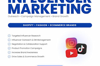 research influencers for shopify fashion brands for influencer marketing