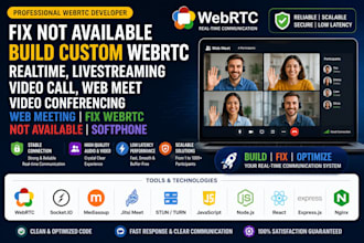 fix not available build custom webrtc realtime,livestreaming video call,web meet
