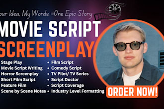 screenplay editing, tv series, scriptwriting, feature film and script editor