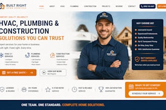 design squarespace hvac website construction website plumbing website