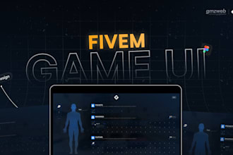 create a custom fivem UI, hud and nui menu design