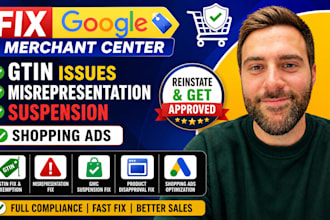 fix gtin gmc google merchant center misrepresentation suspension shopping ads