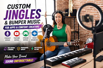 create affordable custom jingles and bumper music for apps or content creators