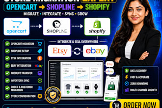 migrate your opencart store to shopline and integrate etsy ebay with shopify