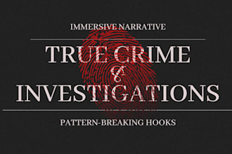 write an immersive true crime and documentary youtube script