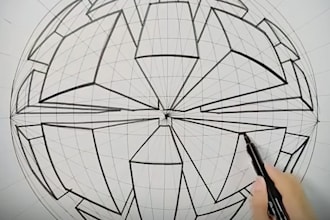 create architectural perspective drawing and 3d sketch rendering